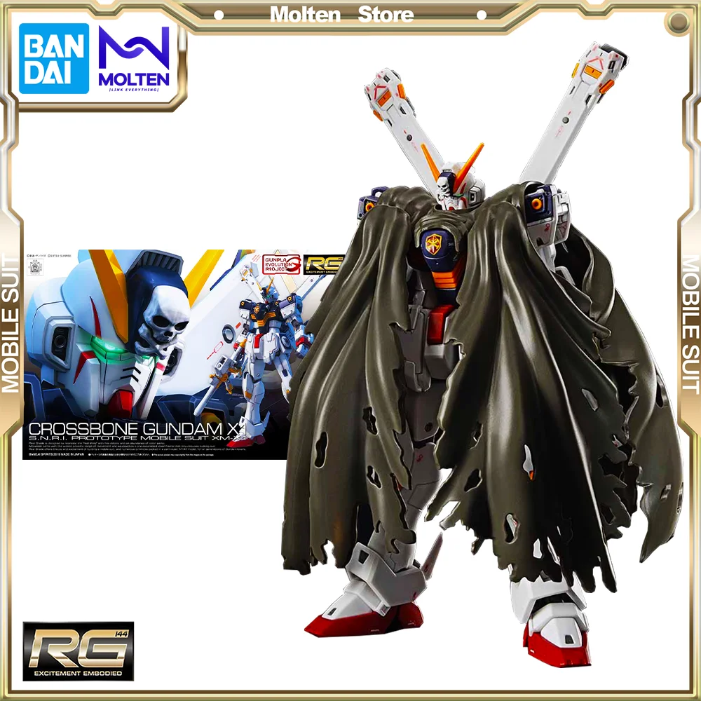

BANDAI Original 1/144 RG Crossbone Gundam X1 Gunpla Evolution Project Model Kit Assembly/Assembling Anime Action Figure