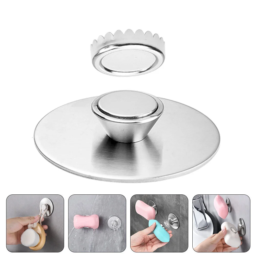 

Toiletries Wall Soap Rack Storage Stainless Steel Holder Magnetic Bathroom Stand Wall-mounted