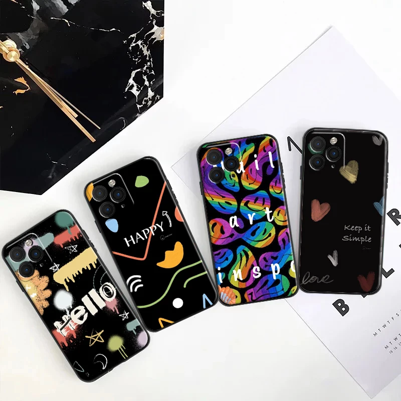 

Phone Cases for IPhone 13 X 13Pro 11 Pro12 Mini Pro 7 8 Plus 6 6S IPhone 6 6S Plus 11 12 Pro XR SE2020 Cute pop smiley Soft TPU
