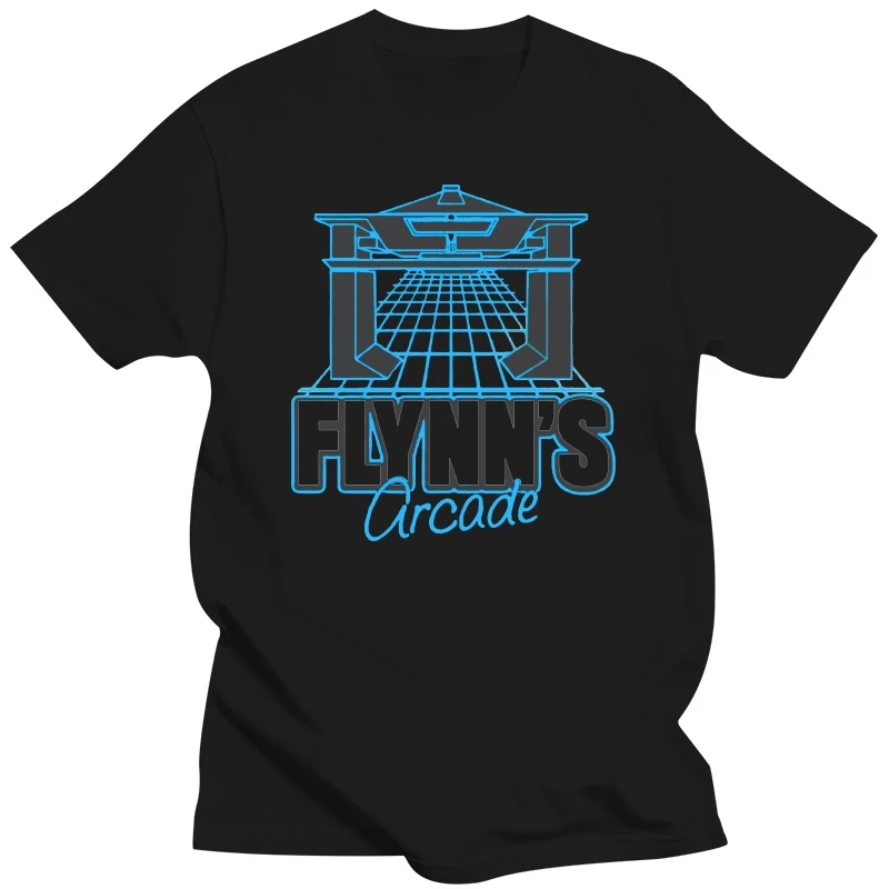 

100% хлопок O-образный вырез печатная Футболка трон футболка Flynns аркадная