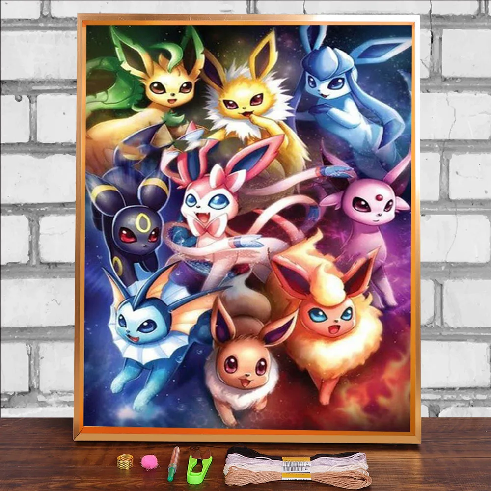 

Набор для вышивки крестиком 11CT с изображением покемона