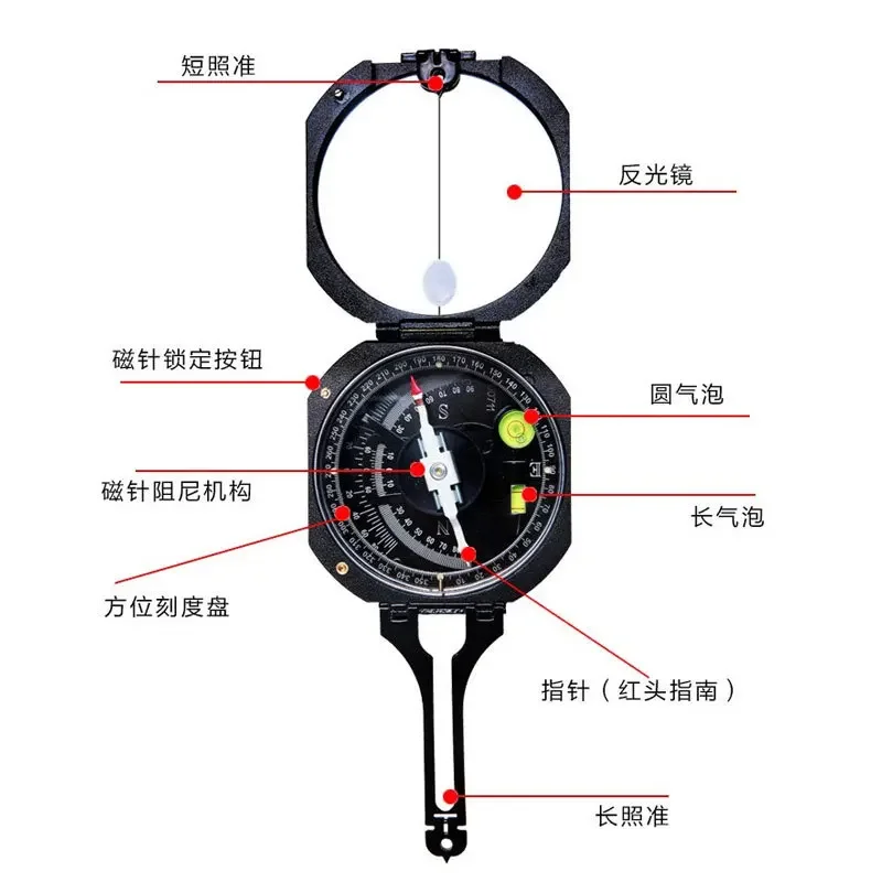 Карманный компас магнитный геологический Брунтон для профессионального геолога