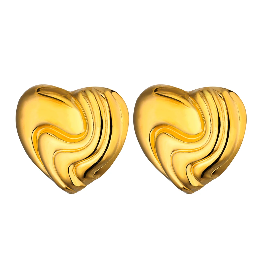 Женские Геометрические Серьги-гвоздики В Форме Сердца