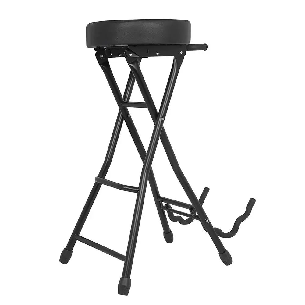 Guitar Stool With Padded Cushion Foldable Dual-purpose Guitar Bracket Performance Chair Musical Instrument Parts