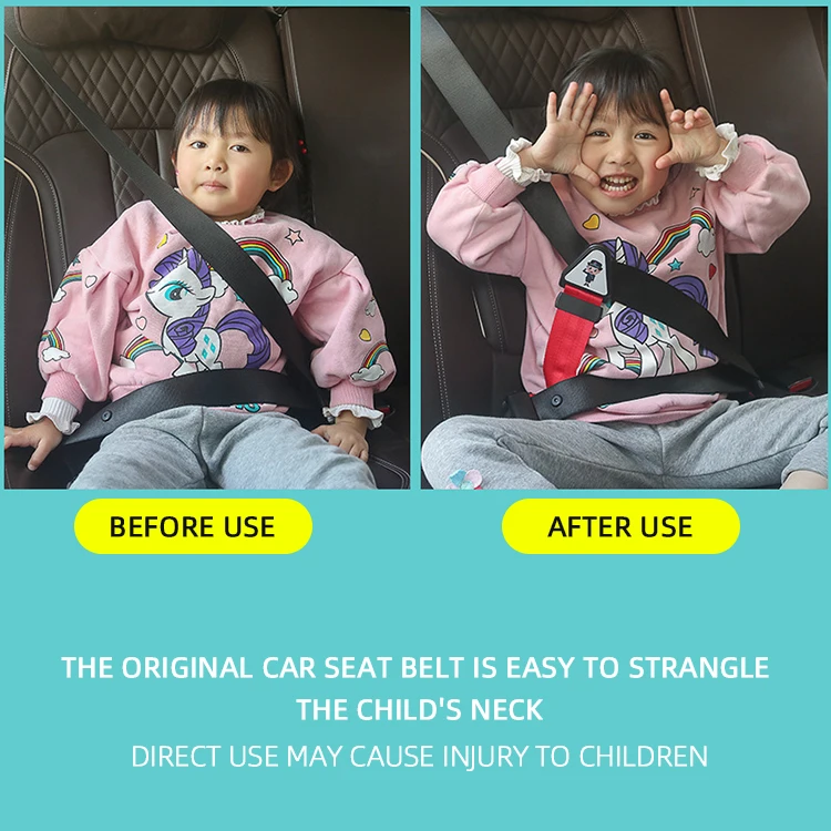 

Car Child Seat Belt Adjustment Fixation Anti-Neck Belt Positioner Stopper Shoulder Guard Buckle Kids Safety Seat Belt Cover New