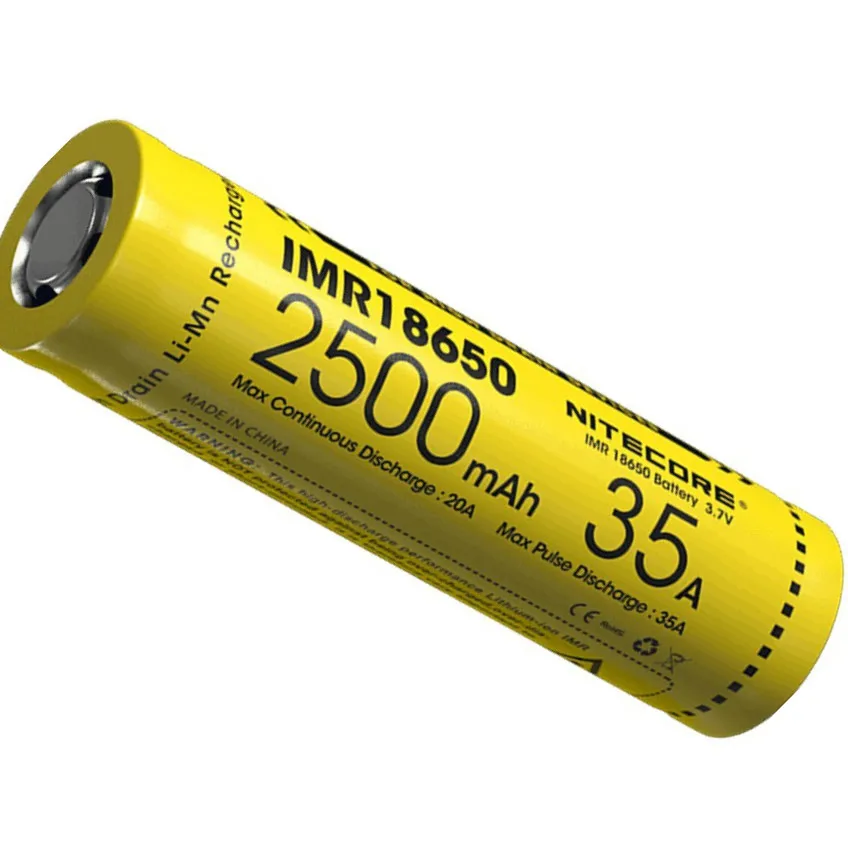 NITECORE IMR18650 2500 мАч 35 А 3 7 В литий-ионная защищенная аккумуляторная батарея высокой
