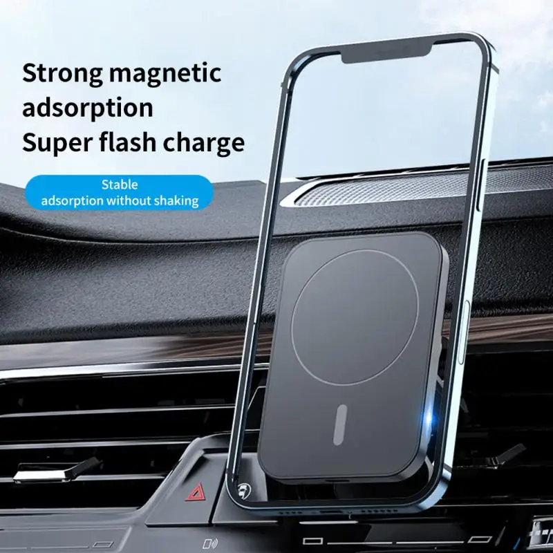 fast chargingwireless car phone holder 15w magnetic chargers mount cellphone stand adsorption smartphone bracket accessories free global shipping