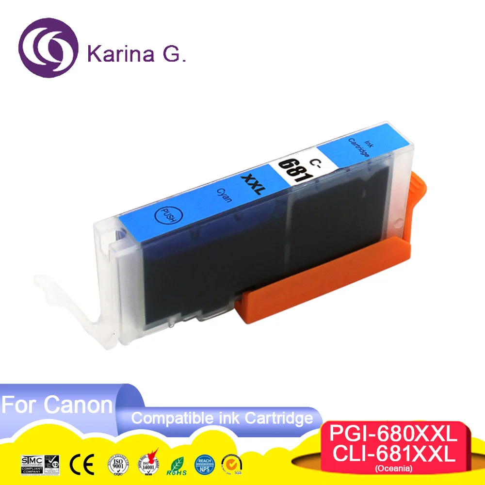 680 680XL PGI-680 PGI680XXL 681 681XL CLI-681 Цветной совместимый картридж премиум-класса для Canon PIXMA