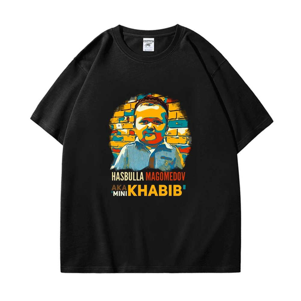 

Hasbulla Funny Fighter Oversized T-shirt Men's Women's Summer Cotton Short-sleeved T Shirt Male Clothing O-Neck Tee Shirt Tops