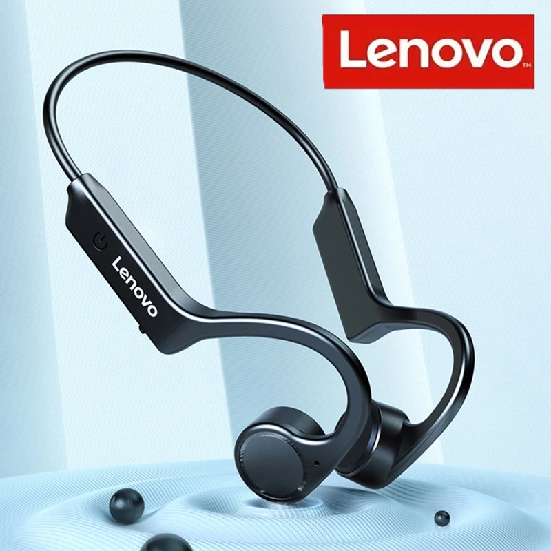 

Новые наушники Lenovo X4 с костной проводимостью, оригинальные не вкладыши, беспроводные Bluetooth наушники с шейным ободом, спортивная водонепрони...