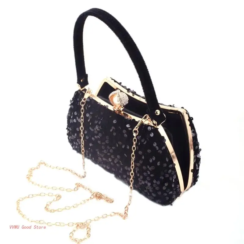 

Женская вечерняя сумка-клатч с блестками