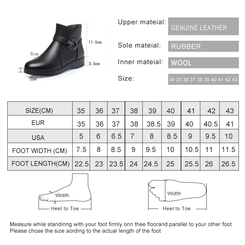 AIYUQI Mother Winter Boots Wedges Large Size 41 42 43 Ladies Short Boots Shiny New Natural Wool Warm Non-slip Female Snow Boots