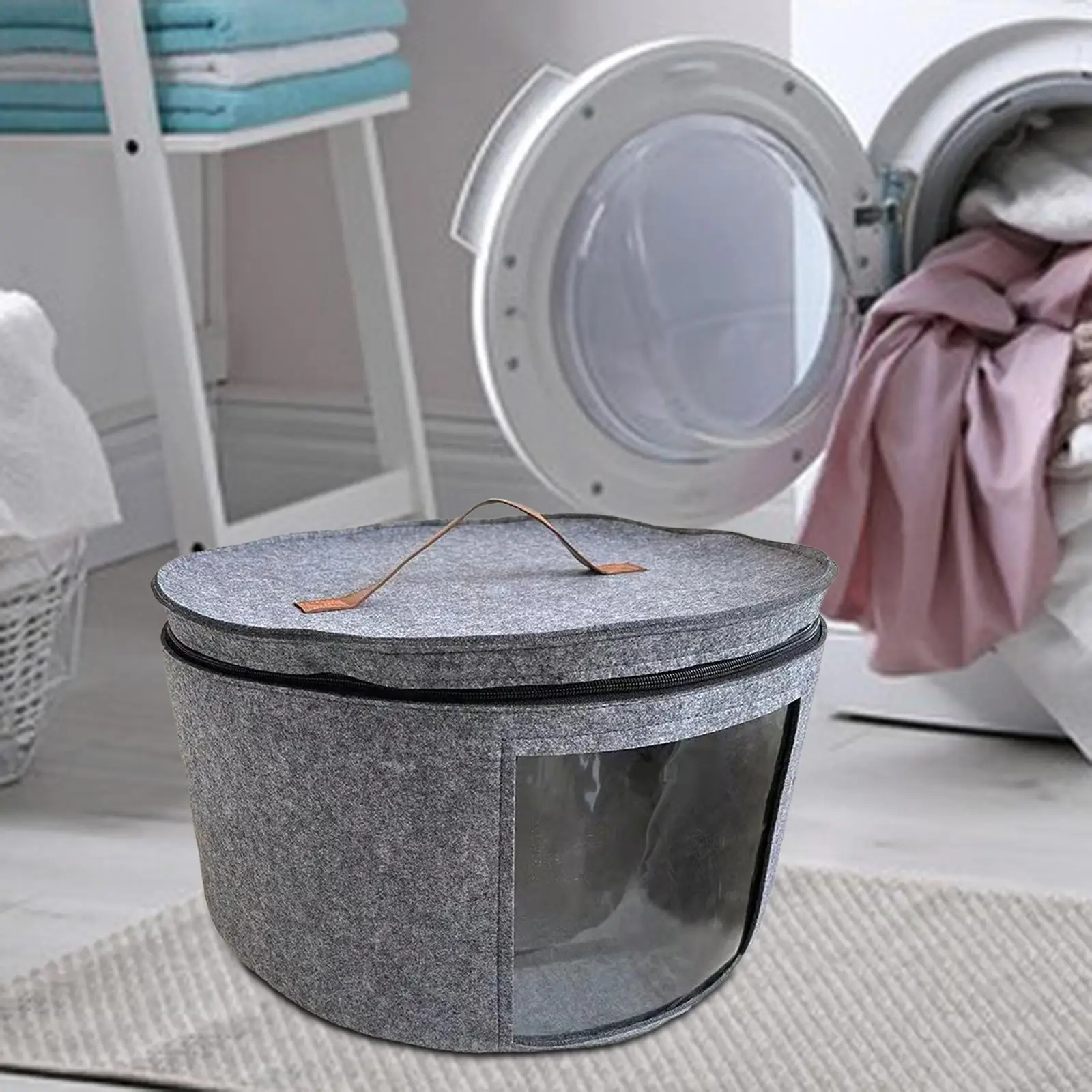 

Корзина для хранения из войлочной ткани, простая портативная для кухни, одежды, гардероба, игрушек для сувенира