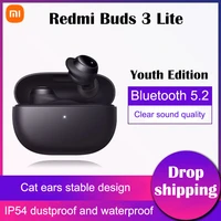 2022 original xiaomi redmi buds 3 lite tws bluetooth 5 2 earphone headset mi ture wireless touch control earbuds 3 youth edition