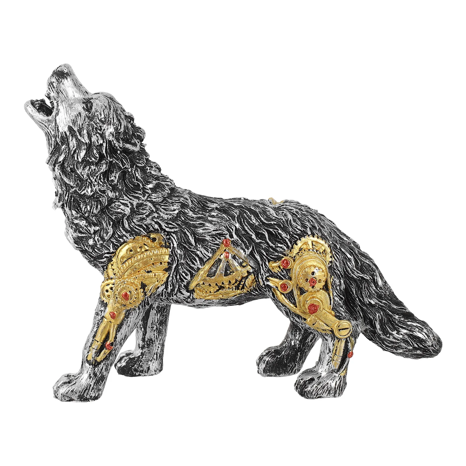 

Mechanical Punk Wolf Adornment Desktop Resin Adornment Unique Punk Craft