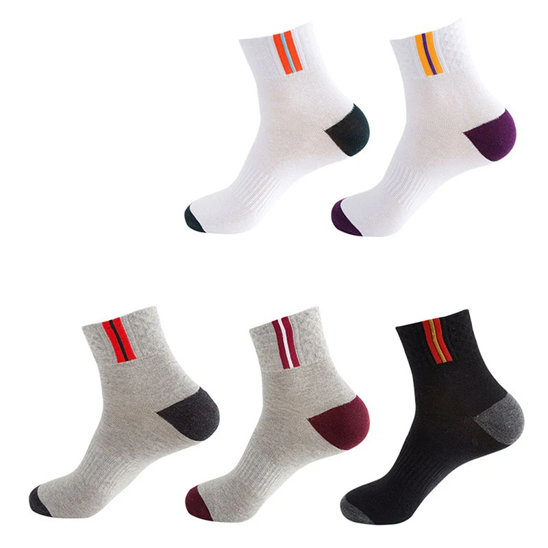 

High-quality Bamboo Fiber Breathable Deodorant Business Men Tube Socks For Autumn And Spring Summer Plus Size EUR 38-47 1 Pairs