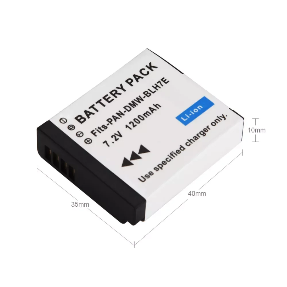 

Новый аккумулятор для цифровой камеры 1200 мАч для Panasonic Lumix DMW-BLH7E GM1 GM1K DMC-GM1 GM5 DMC-GM5 GF7 DMC-GF7 GF8 LX10 LX