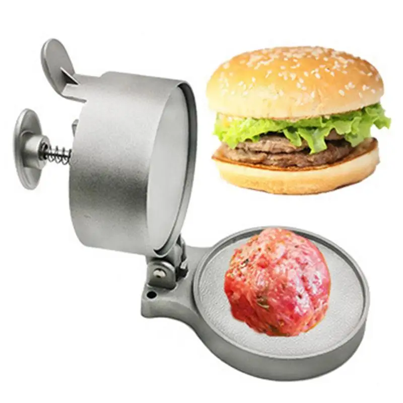 

Пресс для бургеров, Регулируемый алюминиевый пресс для бургеров, пружинная антипригарная форма для приготовления котлет, форма для говядины, барбекю, гамбургеров