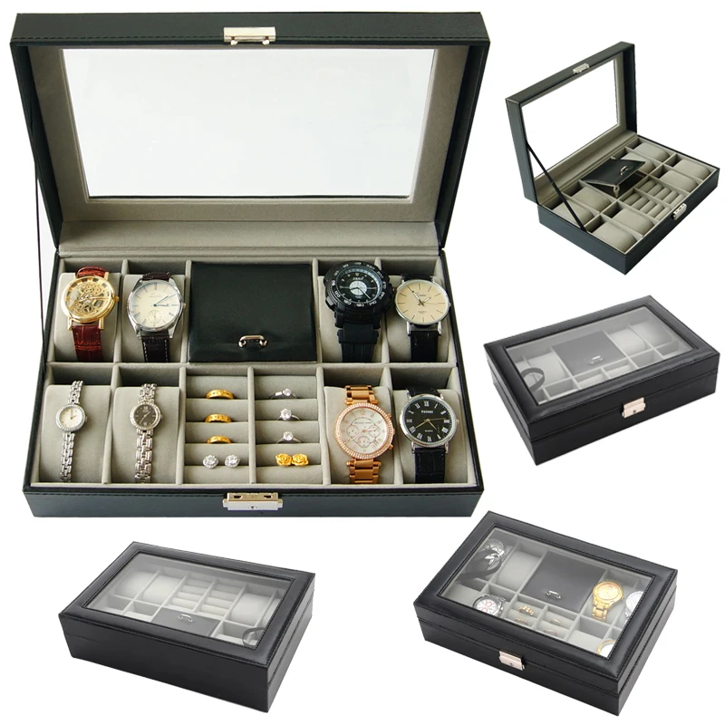 Handmade Watch Box Caja Reloj Clock Box Jewelry Box Saat Kutusu Time Box Horloge Box for Jewlery and Watch Holding