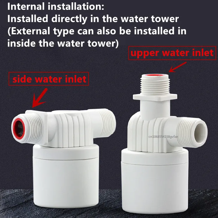 

1/2" 3/4" 1" Male Thread Floating Ball Valve Automatic Water Level Control Valve Water Tank Water Tower Vertical Exterior Valve