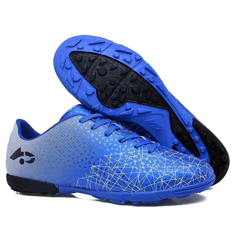 Children Football Soccer Shoes 2022 Kids Boy Turf Sneakers Futsal Shoes Leather Sports Soccer Cleats Training Men chuteira campo