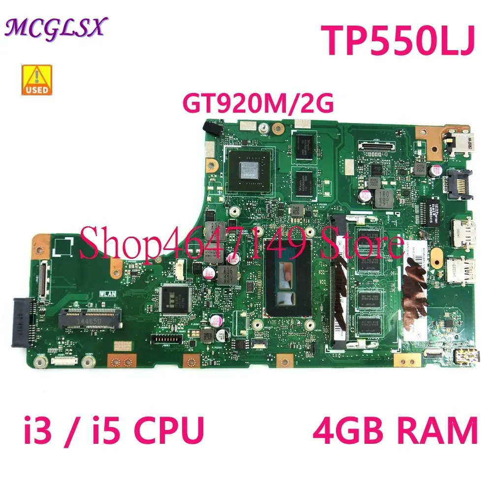 TP550LJ i3/i5CPU 4GB RAM GT920M/2G Материнская плата Asus TP550L TP550LJ TP550LD TP500LN материнская плата для ноутбука