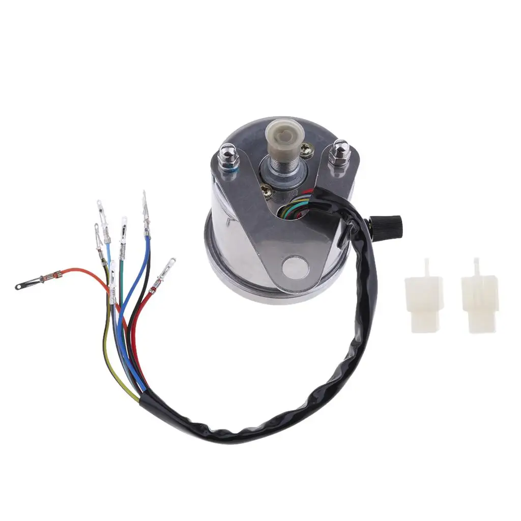 12В мотоцикл серебряный корпус светодиодный Спидометр Одометр датчик с Iindicator |