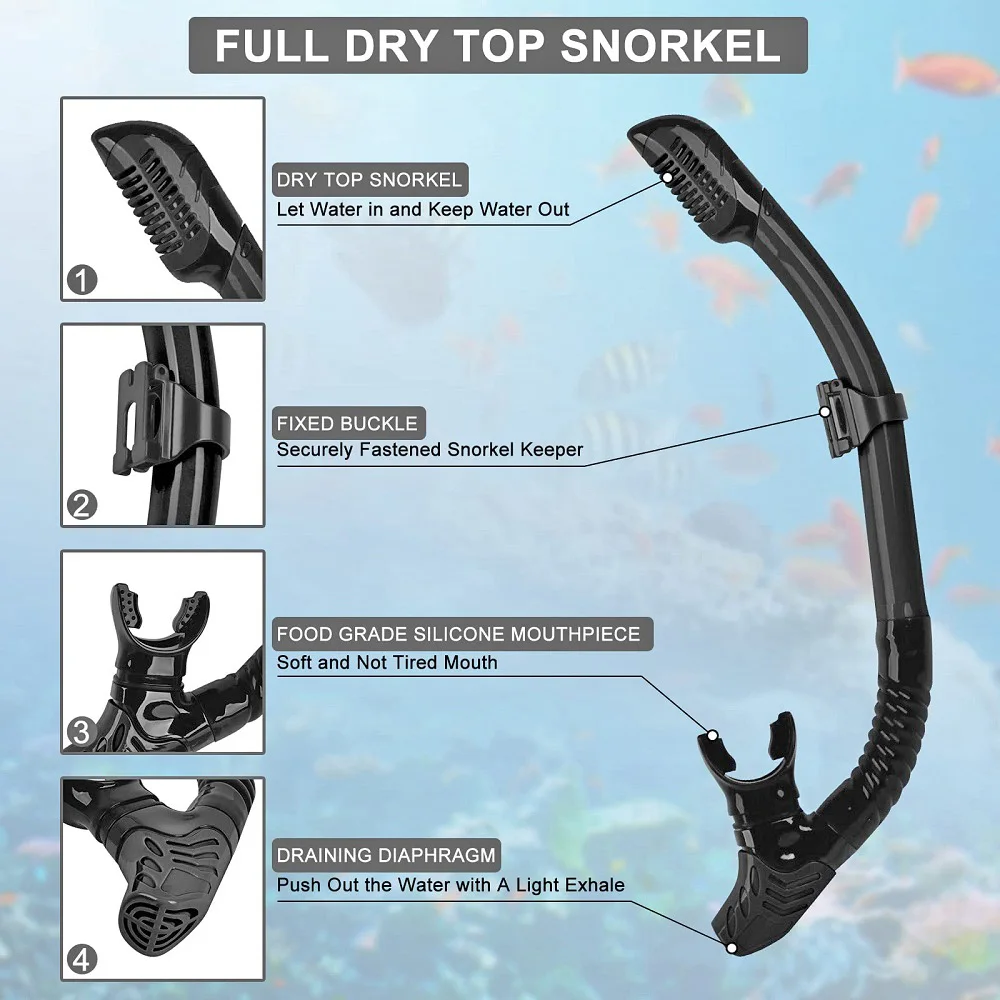 Маска для подводного плавания с защитой от протекания и запотевания