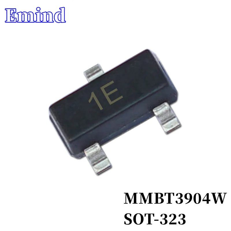 100/200 шт., MMBT3904W SMD, транзисторы SOT-323 Silkscreen 1E Type NPN 40 в/мА, фототранзистор
