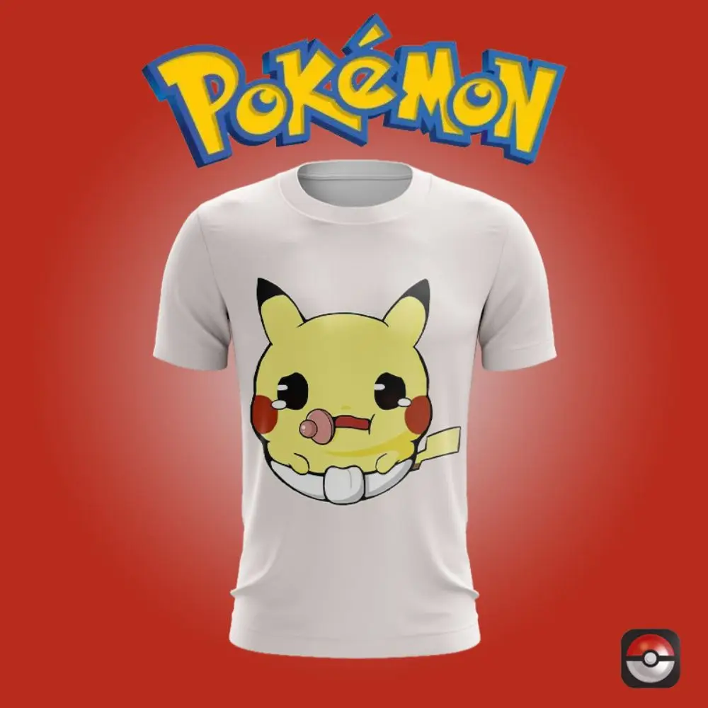 

Pikachu T-Shirt Essentials Party Anime Tshirt 3D Print Men Street Clothes Crew Neck Men's Boys Clothing Fashion Oversized Cute