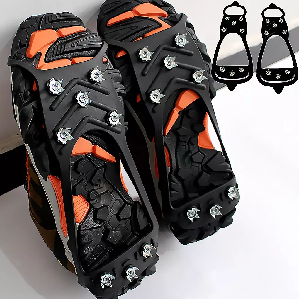 

Pair Snow Grip Shoe Cleat Anti-Slip Boot Ice Traction Spike Outdoor Snow Hiking Climbing Shoe Cleat Hiking Climbing Tool