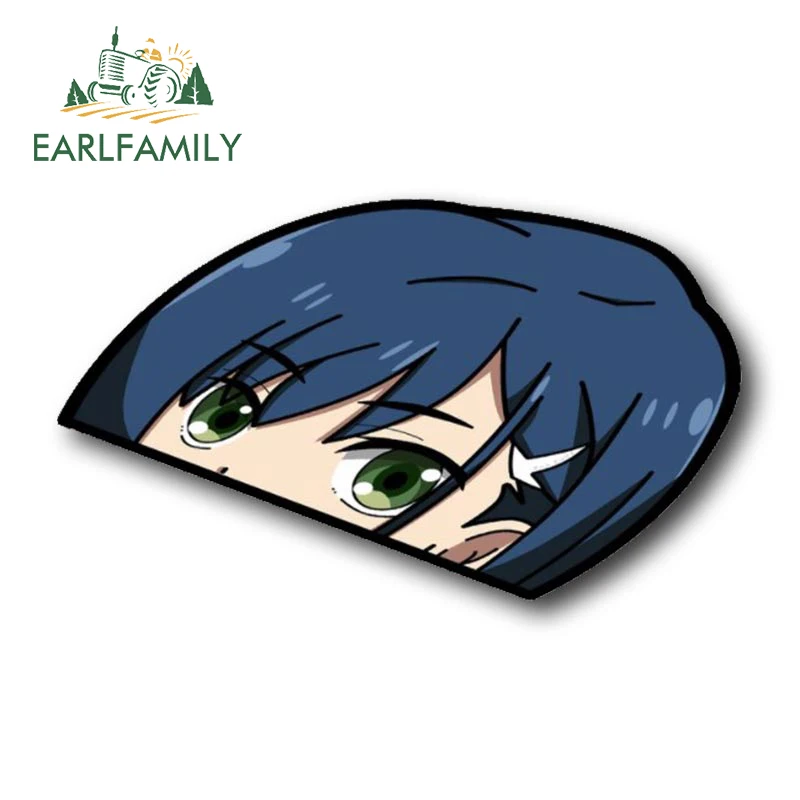 

EARLFAMILY 13 см x 7,6 см автомобильные наклейки для Ichigo, дорогой в франксе, Peek, аниме, ноутбук, граффити, фургон, виниловые автомобильные наклейки