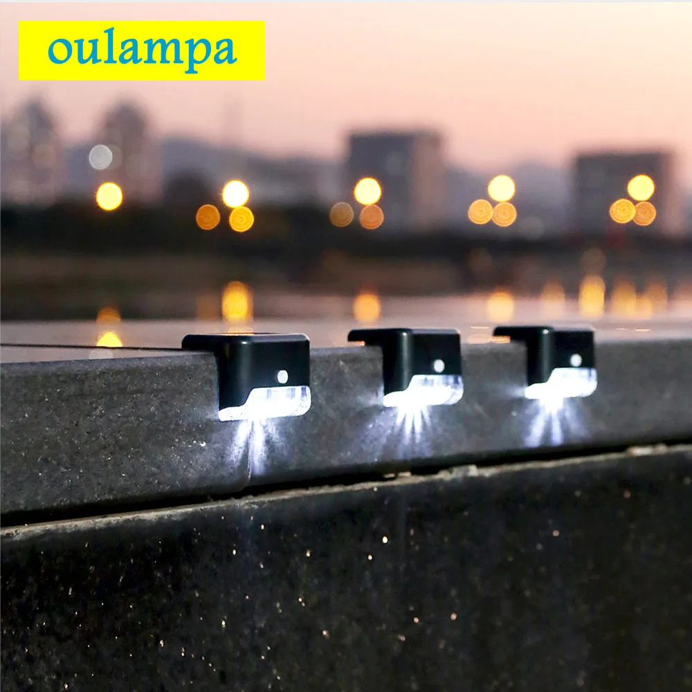 

LED Solar Step Lights Outdoor IP65 Waterproof Stair led Lamp for Patio Stair Garden Yard Fence Balcony Landscape Path Lights