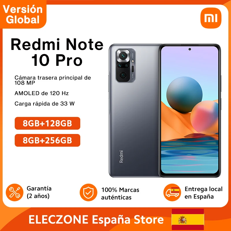 Global Version Xiaomi Redmi Note 10 Pro Smartphone Snapdragon 732G 108MP Quad Camera 120Hz NFC Cellphone 6.67&quot AMOLED DotDisplay |