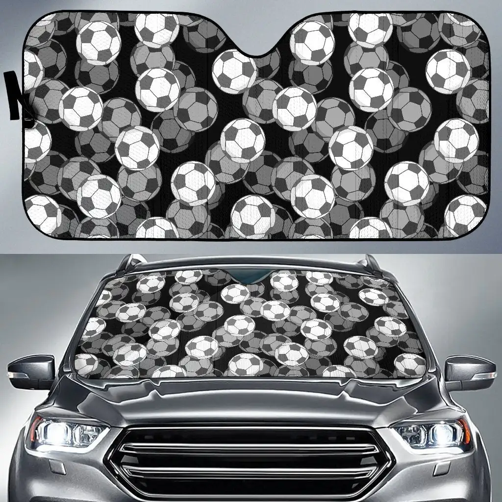

Soccer Pattern Print Auto Sun Shade Car Windshield Window Cover Sunshade