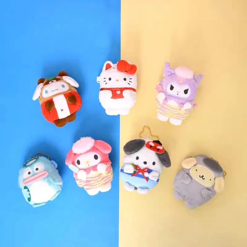 

Sanriod милый аниме Монстр серия Kawaii Mymelody Kuromi Cinnamoroll Hello Kittyd плюшевая игрушка Кошелек для монет сумка для наушников сумка для хранения