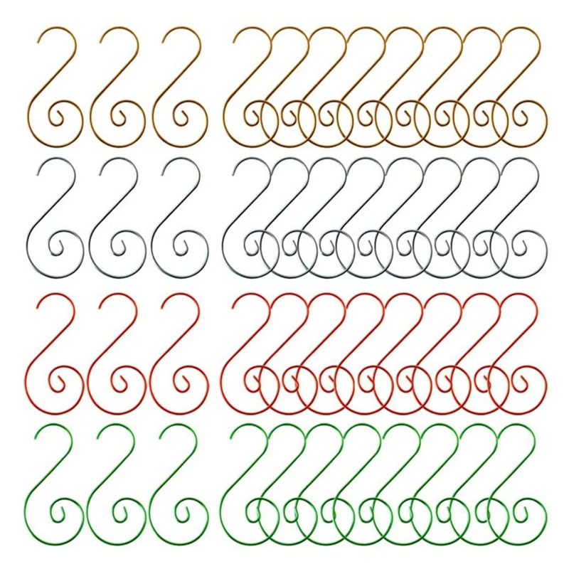 

80Pcs Christmas Ornament Hooks,S-Shaped Hangers Hook for Xmas Party Decorations Wedding DIY Crafts Hanging Jewelry Gift