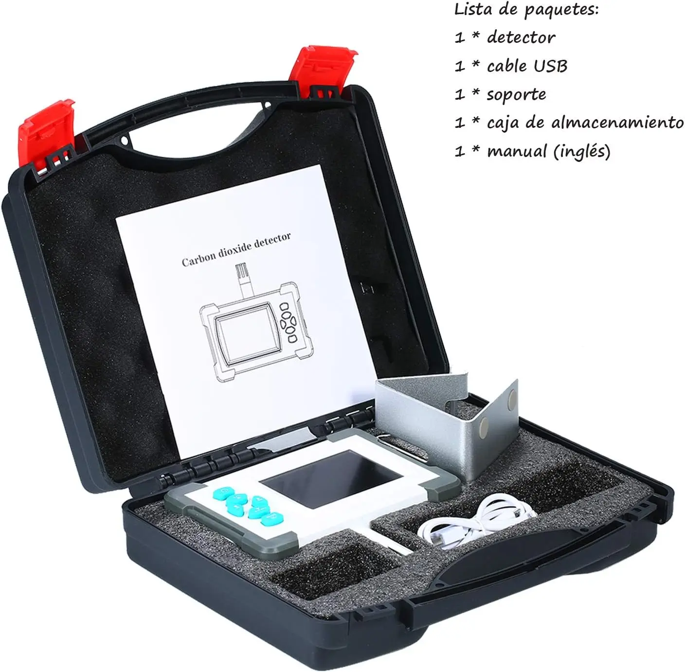 Портативный анализатор качества воздуха газа Co2 датчик детектор продаж Hcho Pm2.5 Tvoc