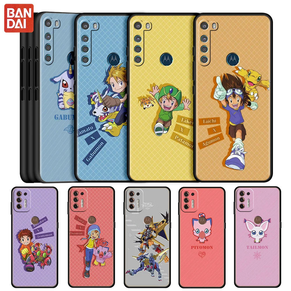 

Digimon Hot Anime Case For Motorola Moto G30 G50 G60 G8 G9 Power One Fusion Plus E6s Soft Phone Coque Fitted Matte Capa Luxury