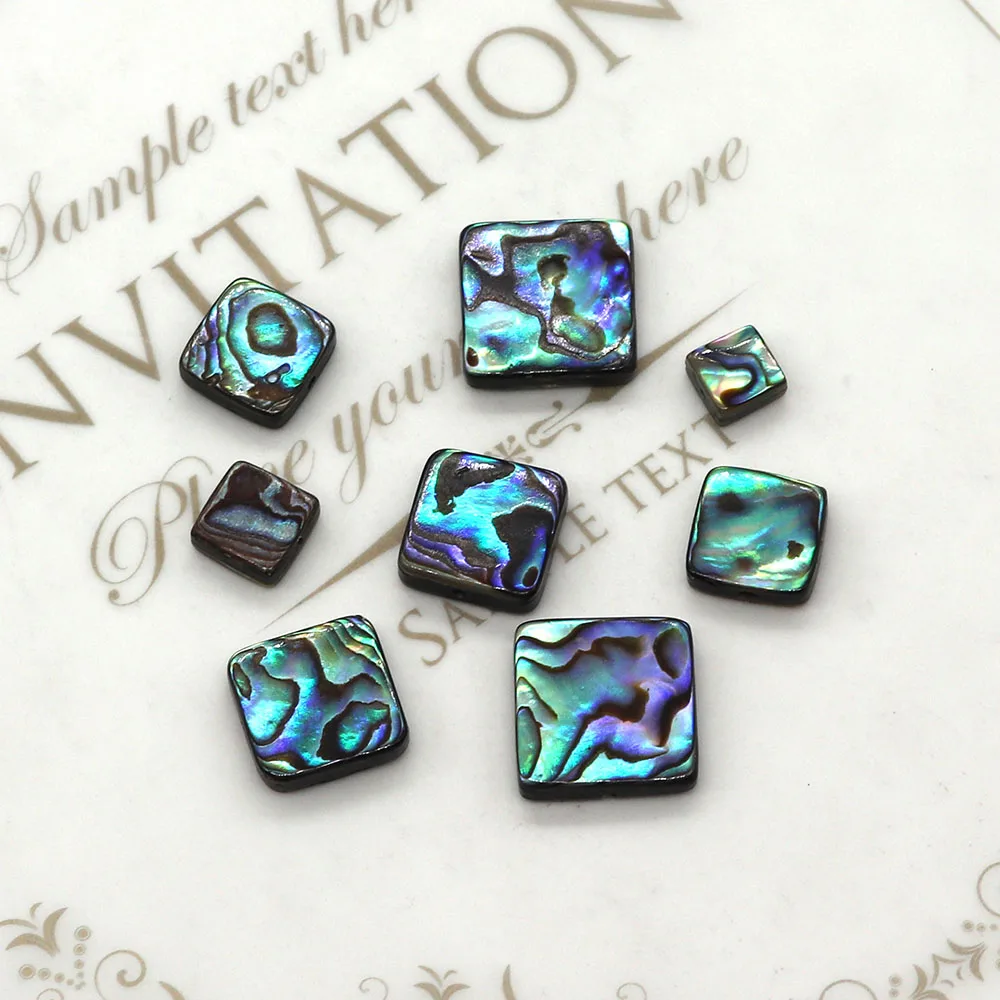 

Natural Abalone Shells Loose Beads Square Charm Fashion Jewelry DIY Necklace Earrings Pendant Bracelet Multifunctional Accessory