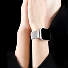 Миланская петля для Apple Watch Band 7 6 SE 5 4 44 мм 42 мм, металлический браслет из нержавеющей стали для iWatch Series 2 3 38 мм 40 м