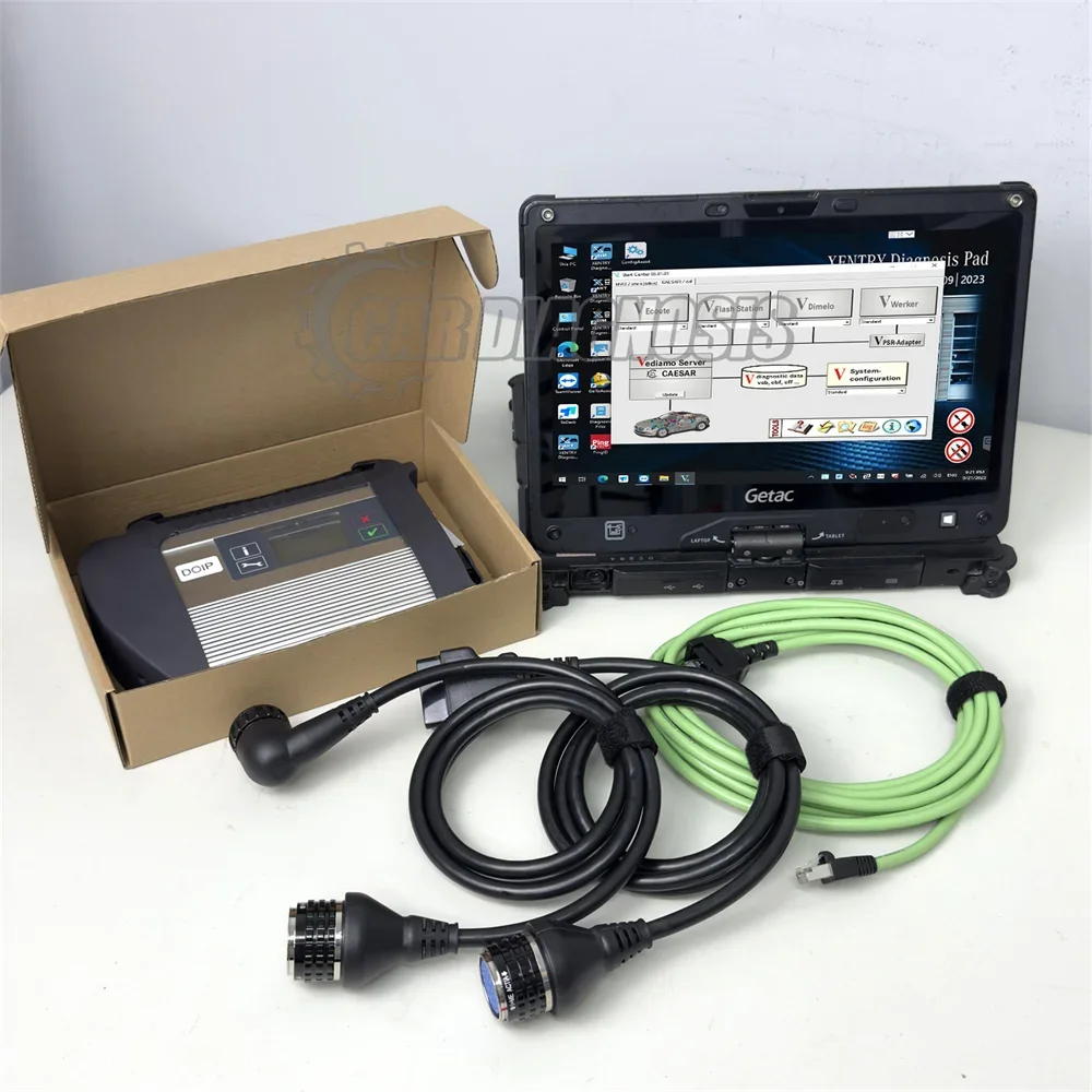 Фото Ноутбук Getac V110 с диагностическим мультиплексором MB STAR C4 (Xentry Das Wis SD Connect Compact C4 Full Chip) для диагностики автомобилей и грузовиков Mercedes-Benz №1