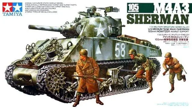Us Medium Tank M4a3 Sherman 105mm Howitzer