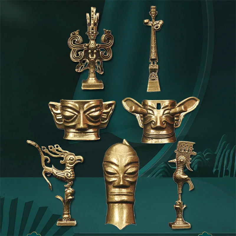 Винтажный латунный настольный орнамент солнце птица вертикальная маска для глаз