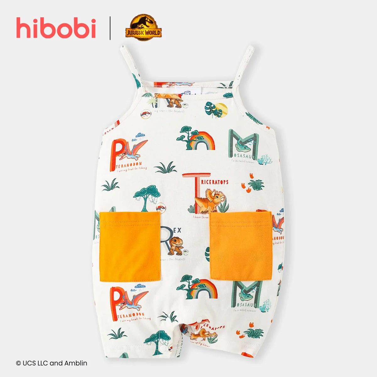 

hibobi Jurassic World Newborn Baby Boys Romper Dinosaur Print Bodysuit Sleeveless Infant Baby Girl Boy Jumpsuits
