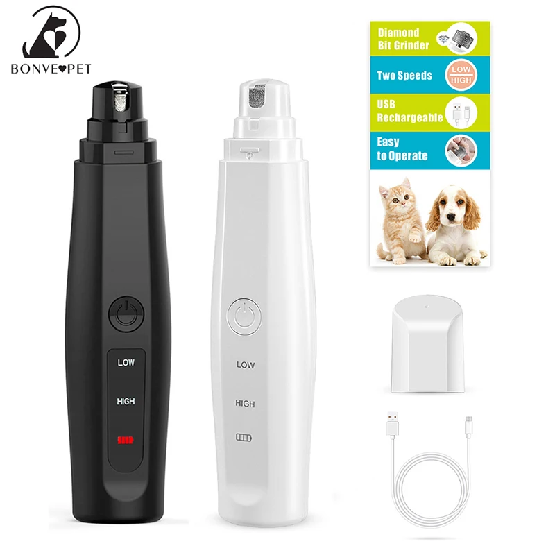 2 Speeds Electric Nail Clipper For Dogs Grooming Rechargeabl