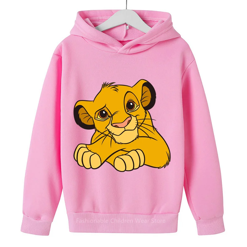 Disney Lion худи с королем 2024: крутой Повседневный выбор для детей корейский стиль