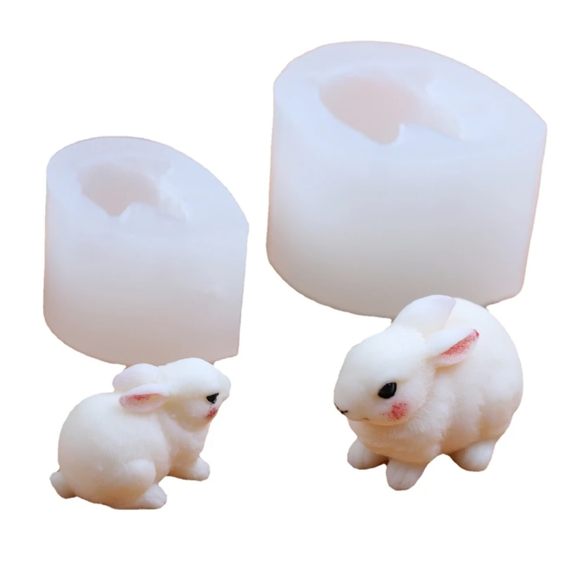 

Милый 3D Кролик силиконовая помадка мыло торт форма кролик Сделай Сам свеча фотоэлемент Декор для дома свадьбы дня рождения