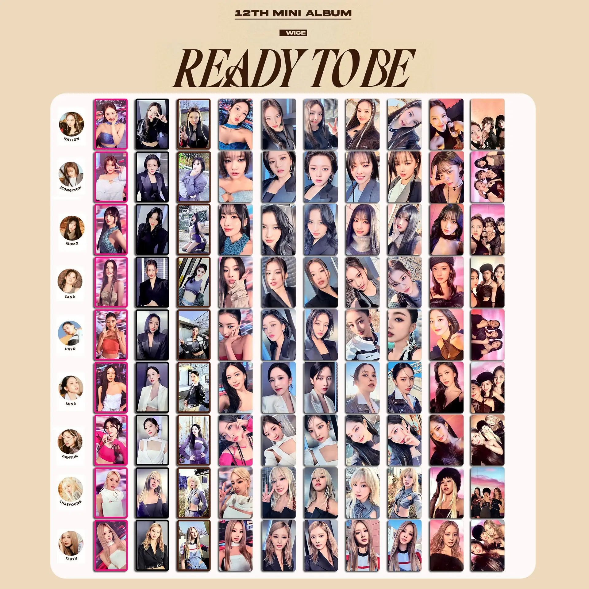 

9pcs/set Kpop TWICE Photocards Photo Album Ready To Be for Fans Collection