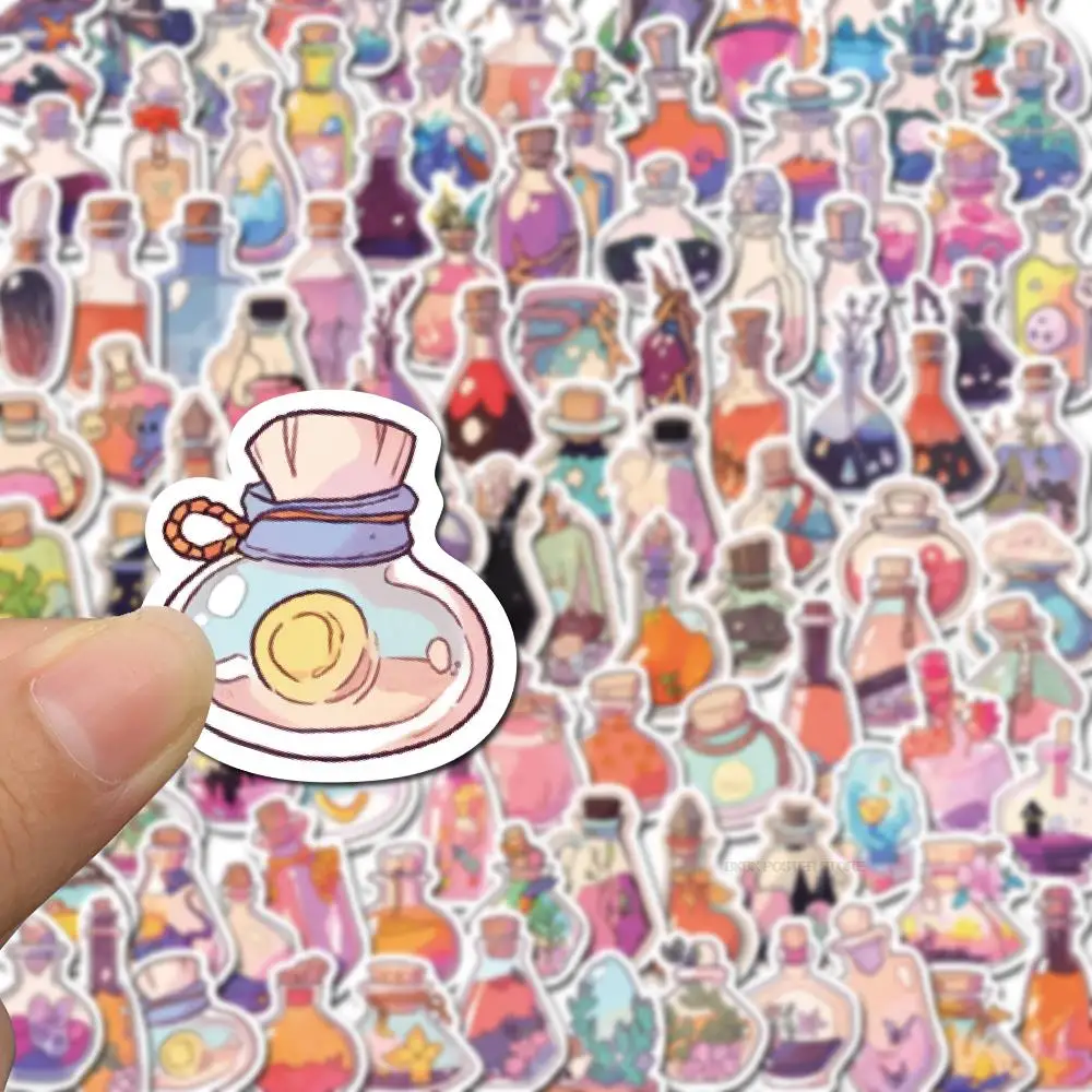 100 шт. водостойкие наклейки в виде бутылки для скейтборда